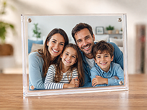 מעמד שולחני מפרספקט לתמונה עם סגירה מגנטית מעמד שולחני מפרספקט לתמונה עם סגירה מגנטית